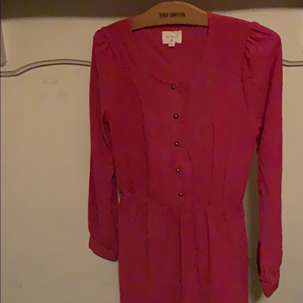 Chiffon shirt dress